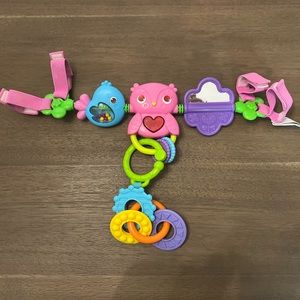 Bright Starts Busy Birdies Carrier Toy Bar Musical Take-Along Toy with Lights